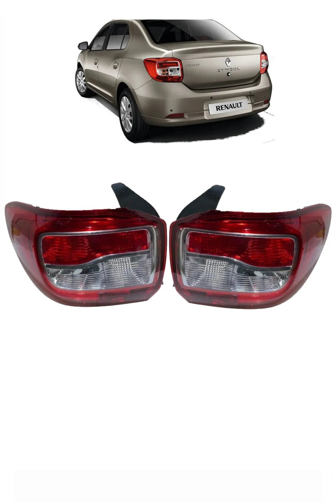 Renault Symbol 2013-2015 Arka Stop Lambası Takımı (Sağ/Sol) Pleksan (Garantili Ürün) - 265501454-265556233