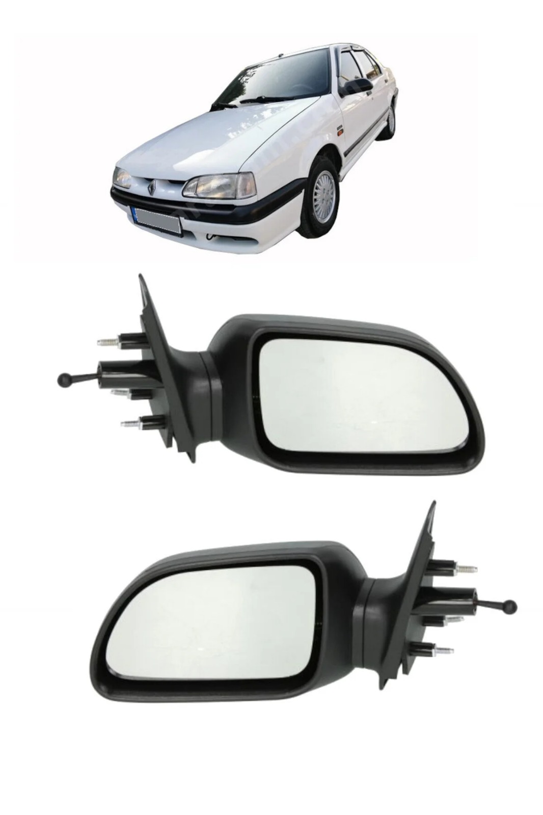 Renault 19 Europa Dış Dikiz Aynası Sağ / Sol Takım - Renault Mais (Orijinal) - 7700789180