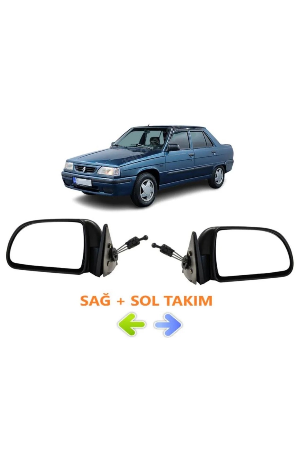 Renault 9 Broadway Sağ Sol Dikiz Aynası Takımı - Yerli Malı - 7702262015-77