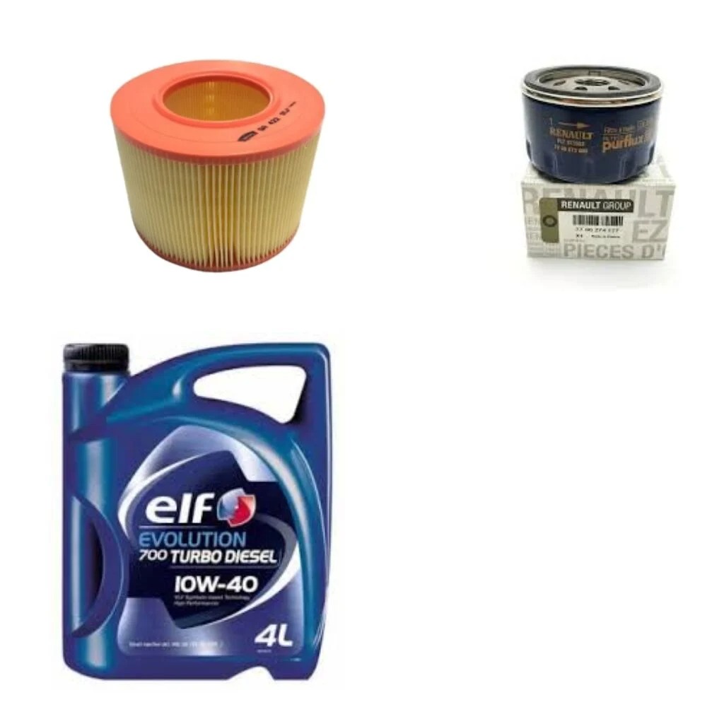 Renault R19 Europa 1.9 Dizel F8Q Yağ Bakım Seti Motor Yağı+Yağ+Hava Filtre - 7715130394